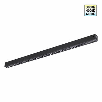 NOVOTECH 359934 PORT NT25 208 черный Трековый светильник с переключ. цв. темпер. IP20 LED 3000К 4000