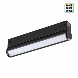 NOVOTECH 359950 PORT NT25 214 черный Трековый светильник с переключ. цв. темпер. IP20 LED 3000К 4000