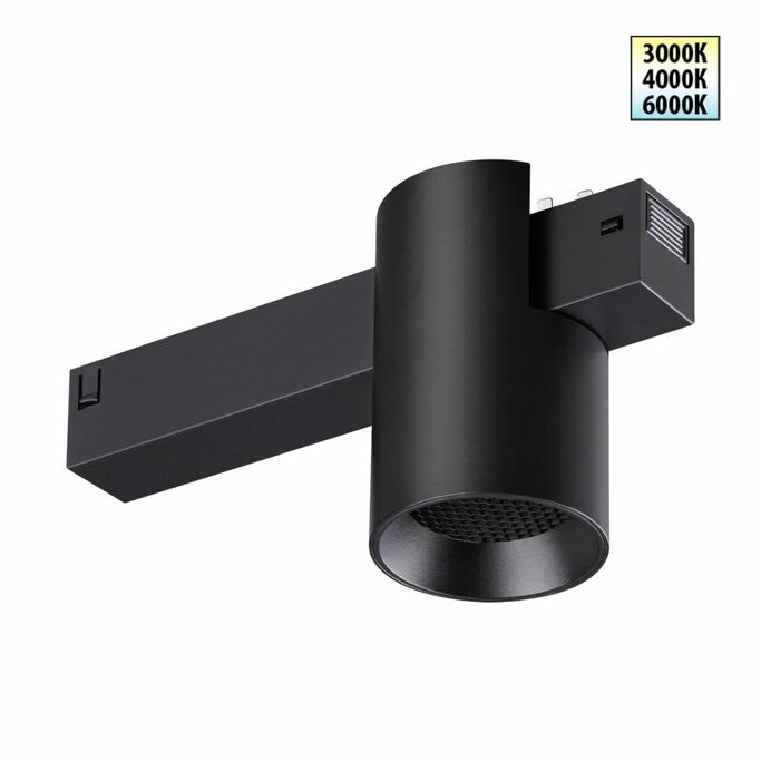 NOVOTECH 359954 PORT NT25 218 черный Трековый светильник с переключ. цв. темпер. IP20 LED 3000К 4000