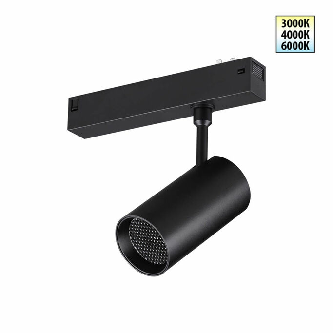 NOVOTECH 359958 PORT NT25 220 черный Трековый светильник с переключ. цв. темпер. IP20 LED 3000К 4000
