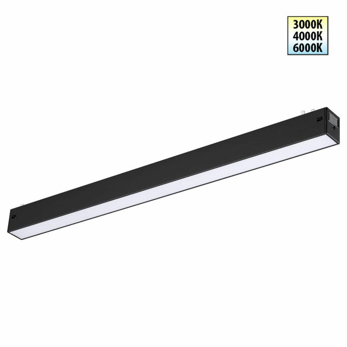 NOVOTECH 359938 PORT NT25 208 черный Трековый светильник с переключ. цв. темпер. IP20 LED 3000К 4000