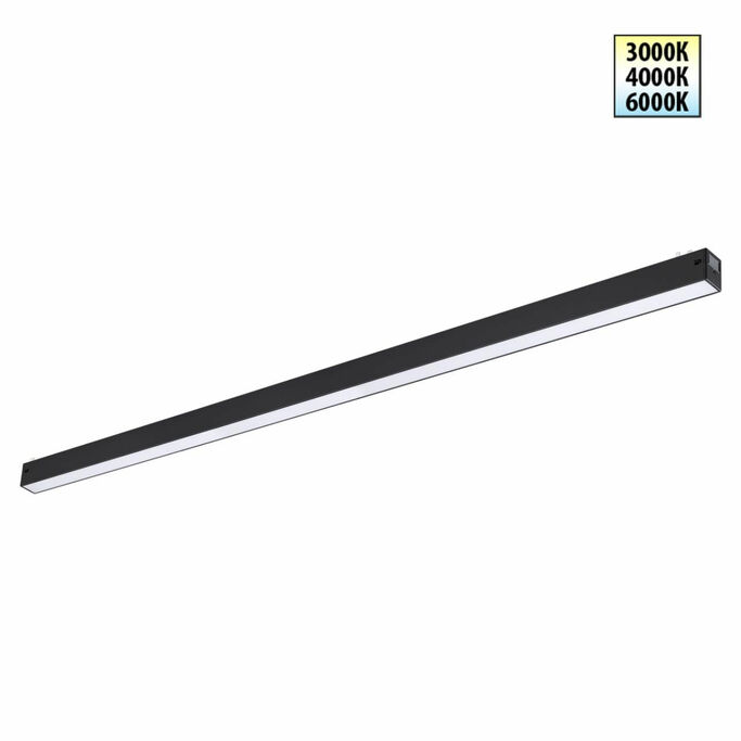 NOVOTECH 359942 PORT NT25 208 черный Трековый светильник с переключ. цв. темпер. IP20 LED 3000К 4000