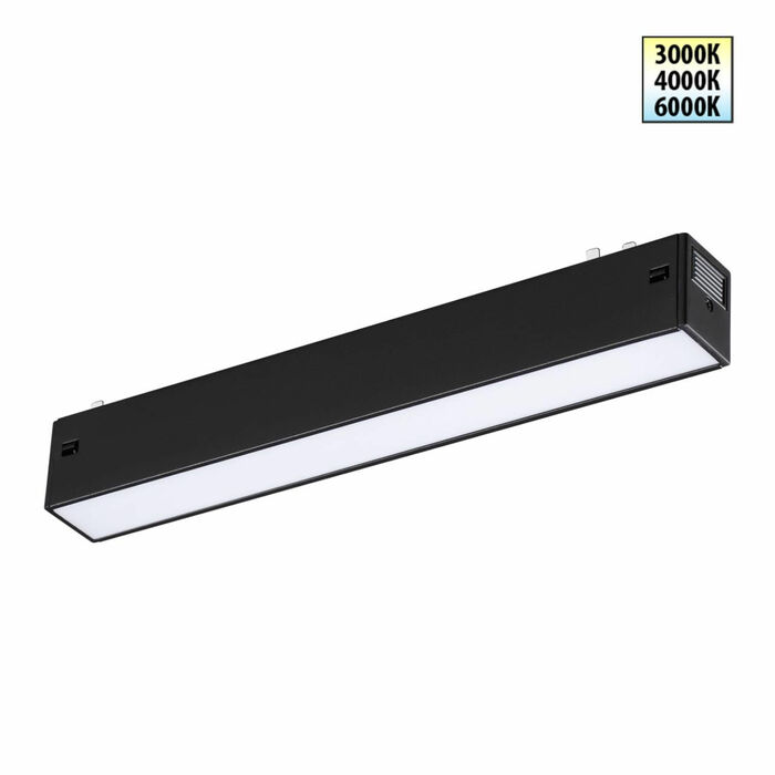 NOVOTECH 359936 PORT NT25 208 черный Трековый светильник с переключ. цв. темпер. IP20 LED 3000К 4000