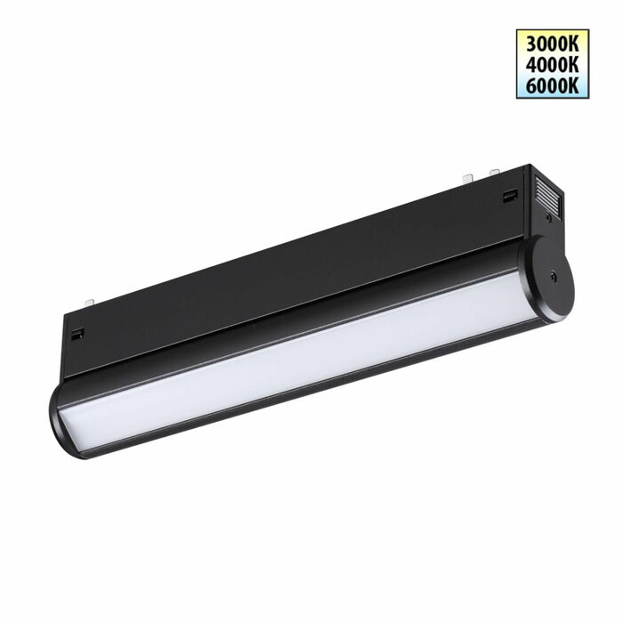 NOVOTECH 359950 PORT NT25 214 черный Трековый светильник с переключ. цв. темпер. IP20 LED 3000К 4000