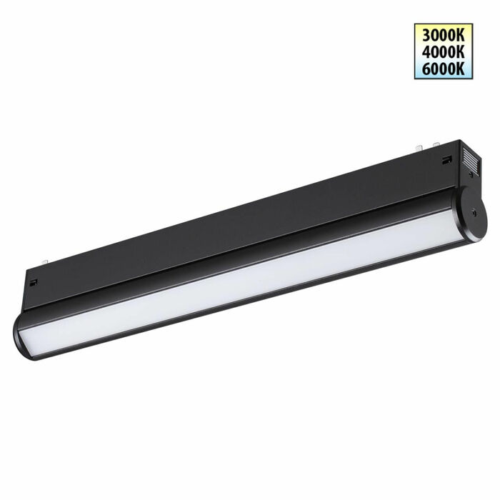 NOVOTECH 359952 PORT NT25 214 черный Трековый светильник с переключ. цв. темпер. IP20 LED 3000К 4000