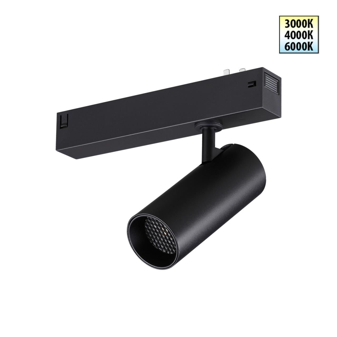 NOVOTECH 359956 PORT NT25 220 черный Трековый светильник с переключ. цв. темпер. IP20 LED 3000К 4000