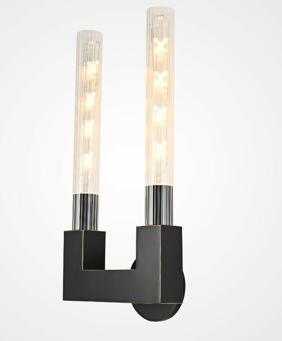 Бра Canelle Wall Lamp Double Sconces Black By Imperiumloft