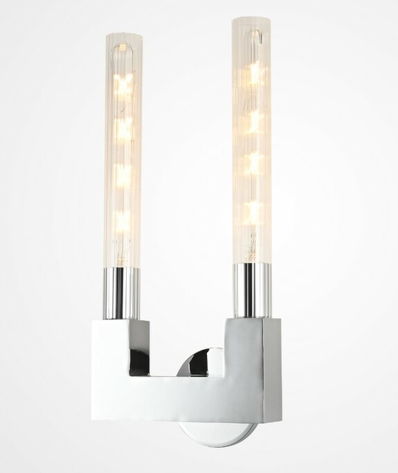 Бра Canelle Wall Lamp Double Sconces Chrome By Imperiumloft