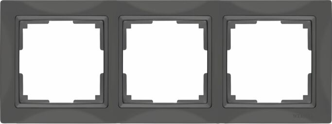 Werkel WL03-Frame-03  Рамка на 3 поста (серо-коричневый, basic)