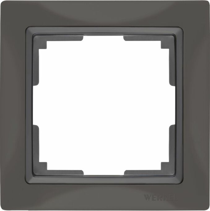 Werkel WL03-Frame-01  Рамка на 1 пост (серо-коричневый, basic)