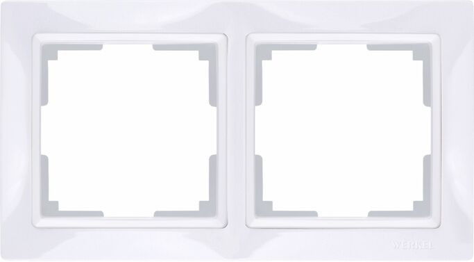 Werkel WL03-Frame-02  Рамка на 2 поста (белый, basic)