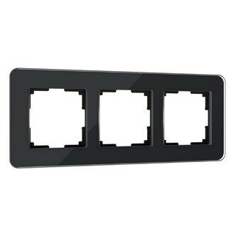 Werkel W0032448  Рамка на 3 поста Elite (черный, стекло)
